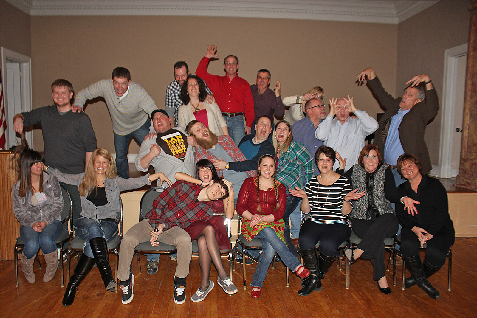 The IVP Crew & Staff having some fun at the Christmas Party.