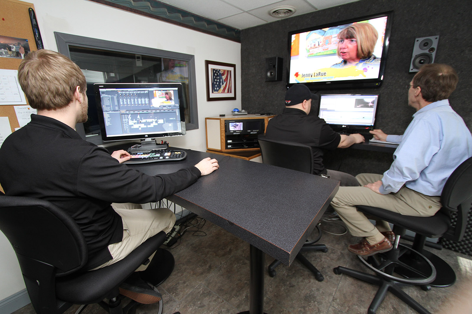 Inside two of the IVP edit stations.