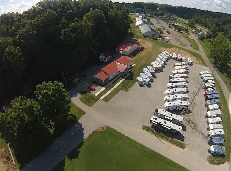 Specialty RV aerial shot from Route 33.